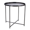 Okrągły stolik kawowy Moon DP-F80 titanium Moos Home metalowy tytan