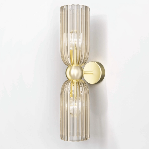 Lampa naścienna z kloszami Antic MOD302WL-02CG szkło złoty