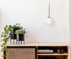 LAMPA wisząca LAMIA 11035103 Kaspa modernistyczna OPRAWA szklana ZWIS kula ball chrom biała