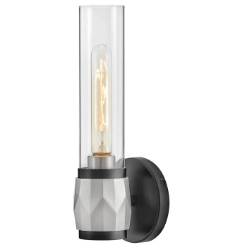 Minimalistyczny kinkiet ścienny Ellison HK-ELLISON1-BK-BN tuba IP44 nikiel