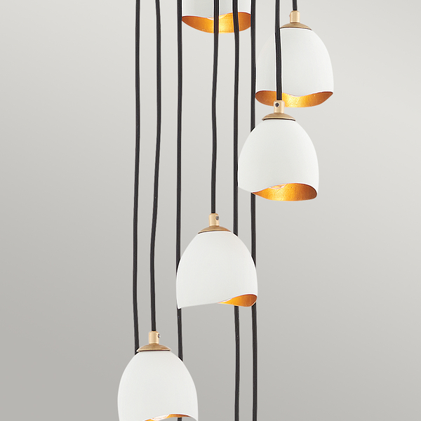 Lampa wisząca sufitowa QN-NULA-12P pająk zwisy białe
