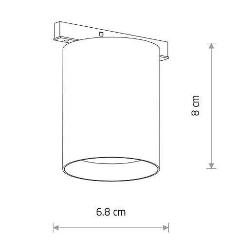 Sufitowa lampa do szyn 1-obwodowa 11722 LED 7W 3000K czarna