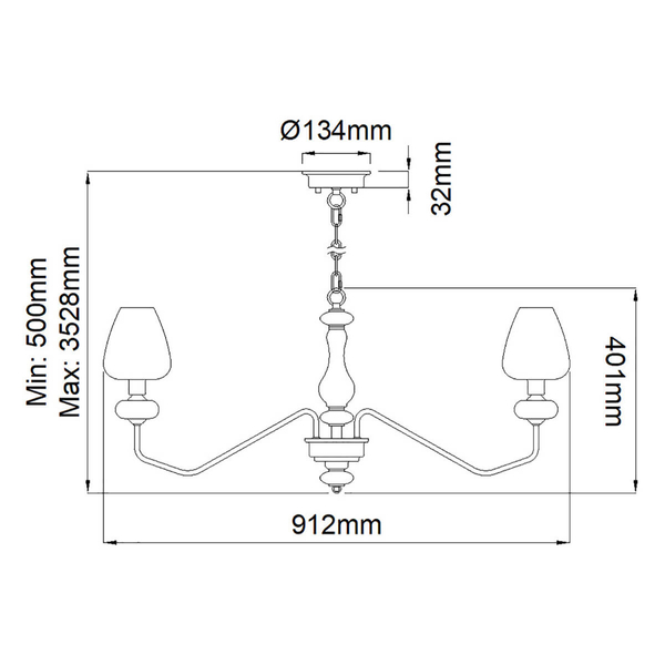 Industrialna lampa wisząca Armand DL-ARMAND8-AB Elstead metalowa złota czarna