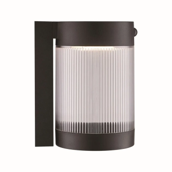 Solarny kinkiet ścienny tuba Coupar 2518201003 IP44 z czujnikiem czarny