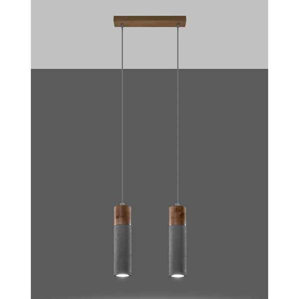 Betonowa lampa wisząca SL.0966 do kuchni betonowa drewniana