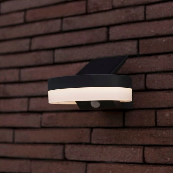 Elewacyjna lampa z czujnikiem RUNDA 6915801335 LED 12W 4000K IP54 czarna