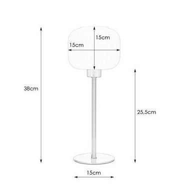 Stojąca LAMPA stołowa SOBER 108120 Markslojd szklana LAMPKA nocna plisowana mosiądz biała