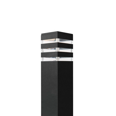 Stojąca LAMPA zewnętrzna TEKSAS 316189 Polux metalowa OPRAWA ogrodowy słupek outdoor IP44 czarny