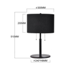 Nocna lampka sypialniana Fogo LP-0304/2T BK Light Prestige abażurowa czarna