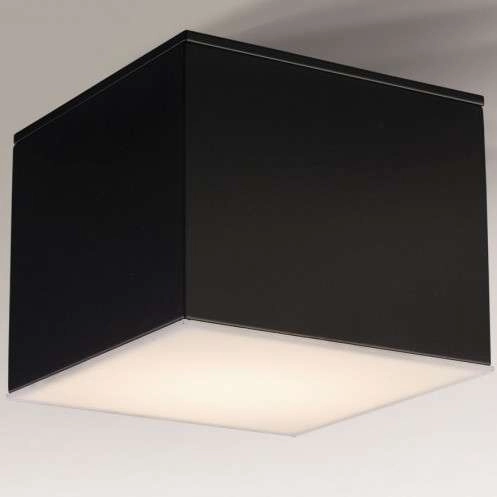 Natynkowa LAMPA sufitowa SUWA 1175 Shilo metalowa OPRAWA kwadratowa downlight kostka cube czarna