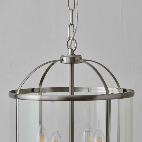 Świecznikowa lampa wisząca Lambeth 70324 Endon szkło srebrny przezroczysty