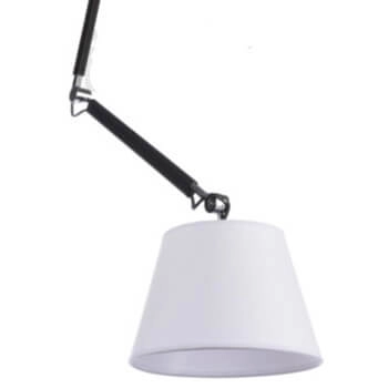 Wisząca lampa regulowana Zyta do przedpokoju czarna biała