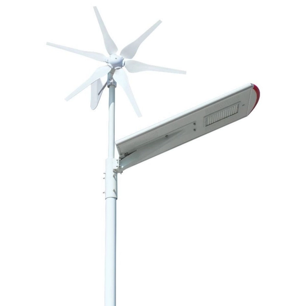 Lampa uliczna hybrydowa Windsun WS-80W Greenie LED 80W IP65 biała