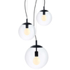 Wisząca LAMPA hygge ALUR 10734302 Kaspa skandynawska OPRAWA kulisty ZWIS szklane kule balls przezroczyste czarne