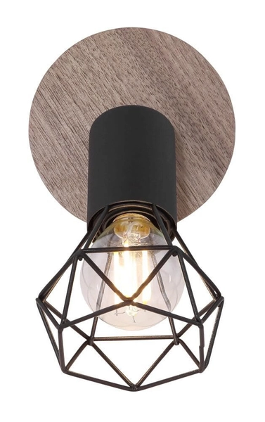 Ścienna lampa z regulacją Xara 54802S-1H czarna drewno