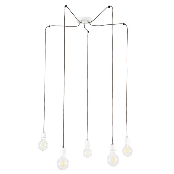 Wisząca lampa PORCIA 3181502 ceramiczna loftowy zwis pająk biały grafitowy