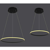 LAMPA wisząca SLIM/000054/3000/B MDECO okrągła OPRAWA metalowy ZWIS LED 56W 3000K ring czarny