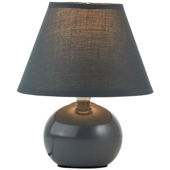 Stołowa lampka z abażurem Primo 61047/63 Brilliant ceramiczna szary