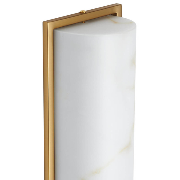 Marmurowa lampa ścienna MURO ST-3426-AGB-CE LED 14W 3000K biała mosiądz