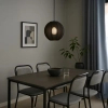 Loftowa wisząca lampa Dana ML1806 kula z tkaniny czarny