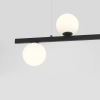 Wisząca lampa salonowa Libra 1099F1 Aldex listwa z kulami czarna biała