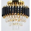 Salonowy plafon nad stół Toledo 6260/4B TR BL kryształowy złoty czarny
