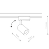 LAMPA sufitowa PROFILE IRIS 8997 Nowodvorski metalowa OPRAWA tuba LED 7W 4000K do systemu szynowego 1-fazowego biała