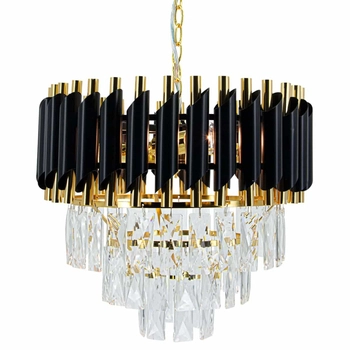 Kryształowy żyrandol pałacowy Toledo 6260/4 TR BL okrągły glamour