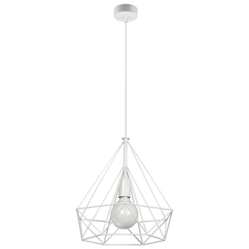 Metalowa lampa wisząca VEN W-CORF/D WH druciana loft biała