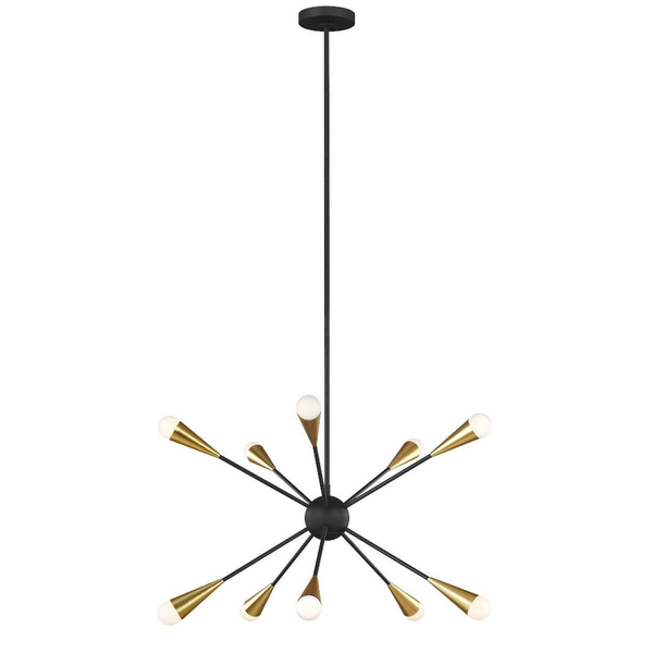 Wisząca LAMPA industrialna Jax FE-JAX10-PN Elstead FEISS industrialna OPRAWA metalowy ZWIS pająk sticks explosion nikiel polerowan