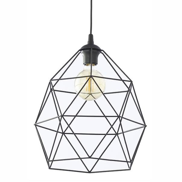 Druciana klatka wisząca Galaxy 3455 TK Lighting loftowa metalowa czarna