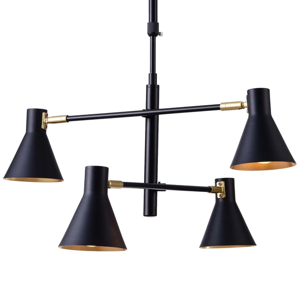 Lampa sufitowa LESS 34-72689 industrialna sticks regulowana czarna