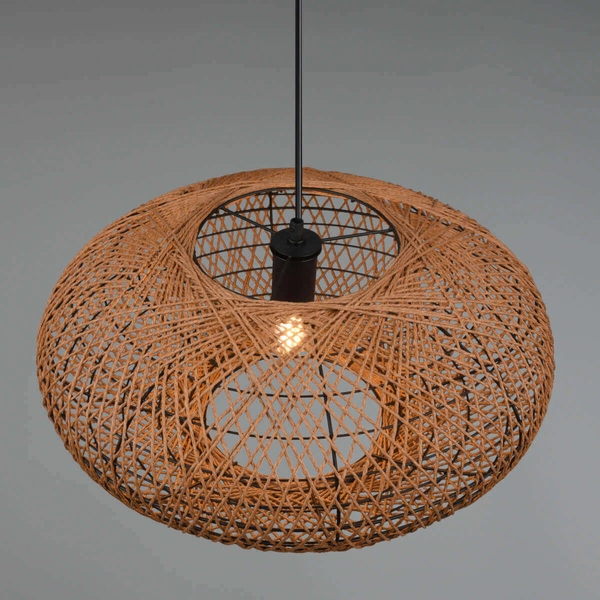 Lampa zwisająca nad stół HEDDA 312300136 Trio naturalna eko japandi brązowy