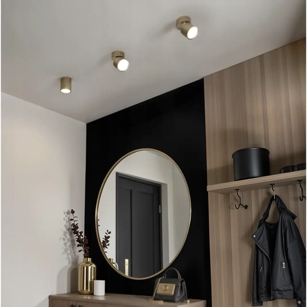 Downlight do salonu PZE-9001 CGG53PZE-9001 ruchoma tuba złota