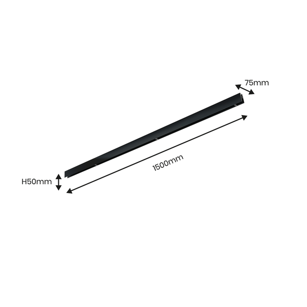 Magnetyczny szynoprzewód Magnetic Track ML6630 listwa 1,5m czarny