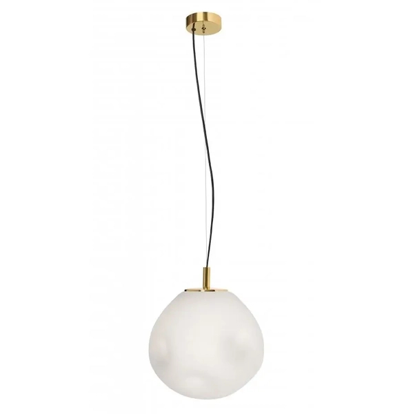 Kuchenna lampa wisząca Cloe 11062105 Kaspa nieregularna kula biała złota