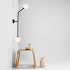 Lampa ścienna loft PURE 1064D1_2 modernistyczny szklane kule białe czarne