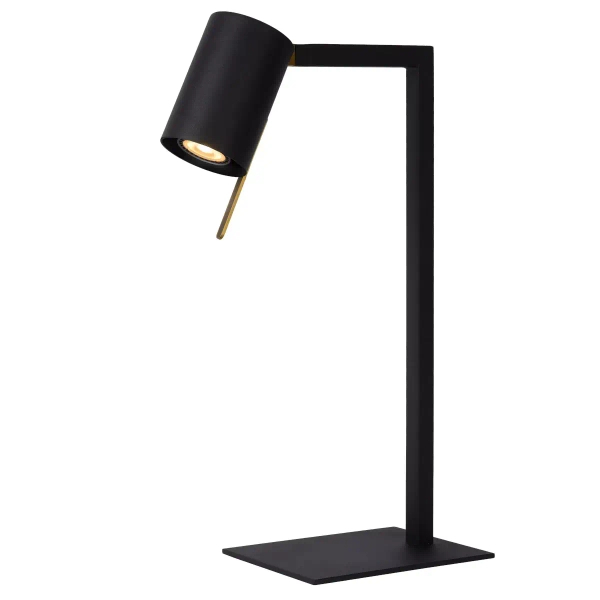 Metalowa lampa stołowa Lesley 03525/01/30 Lucide tubka do gabinetu czarna