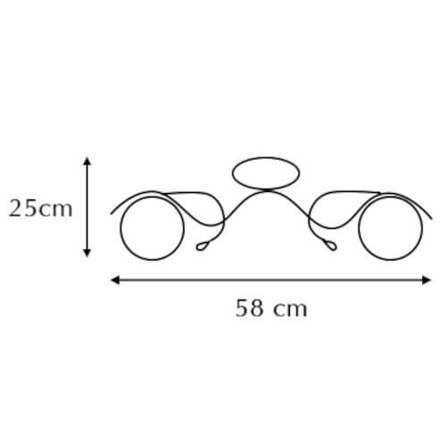 Przysufitowa lampa sypialniana 8758/2 21QG nad łóżko mosiądz