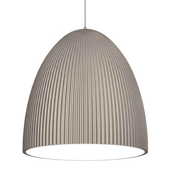 Lampa wisząca na przedpokój Gandra 5029+5055 Shilo karbowana nad stół srebrna