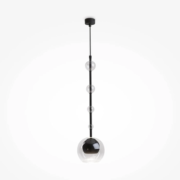 Lampa wisząca Ros MOD227PL-01B Maytoni bubbles czarna przezroczysta