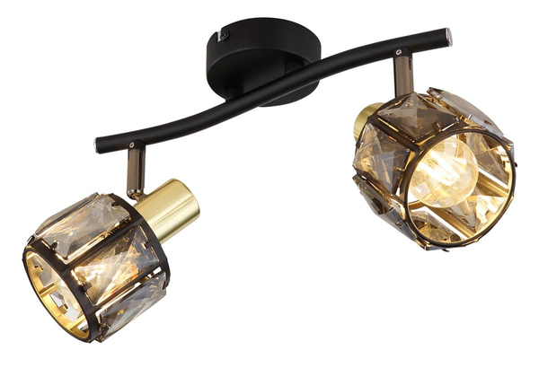 Lampa sufitowa Indiana 54357-2B z regulacją czarna przydymiona