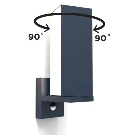 Ścienna LAMPA ogrodowa CUBA 5193811118 Lutec metalowa OPRAWA elewacyjna LED 13W 3000K kinkiet z czujnikiem IP54 szary