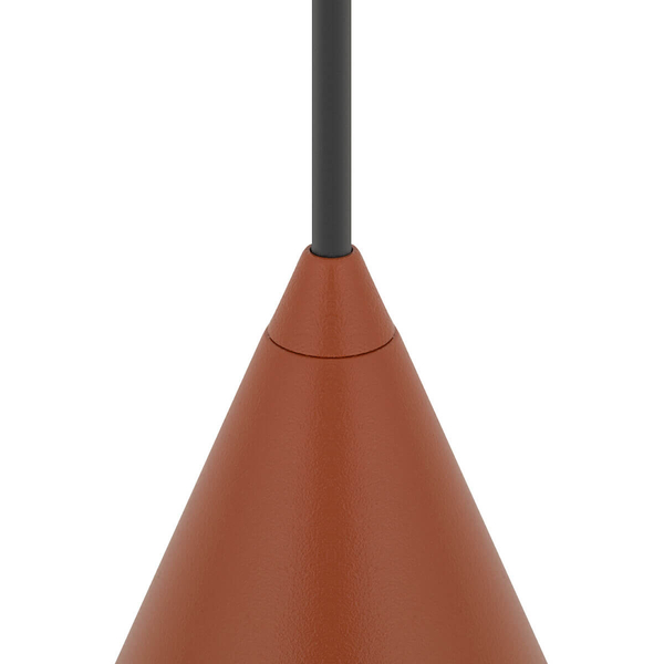 Wisząca lampa nad stół ZENITH 11456 trójkątna terakota