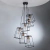 Industrialna wisząca lampa Tower TOW0622 metalowa do salonu czarny