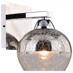 Lampa ścienna CROMINA 21-22240 szklana kula ball chrom przezroczysta
