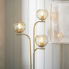Podłogowa lampa molekułowa Dimple 91974 Endon bubbles złota przezroczysta
