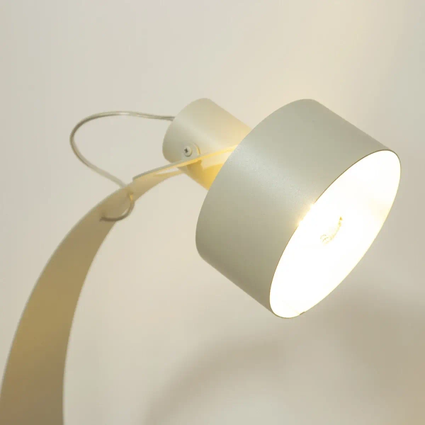 Regulowana lampa biurkowa Rif 41444 na komodę szara beżowa
