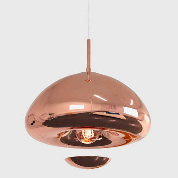 Zwisająca lampa do sypialni Zonda ABR-LSW-M Abruzzo połyskująca miedziana