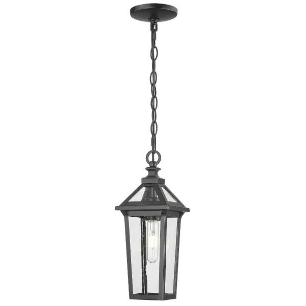 Wisząca lampa salonowa Zurich P01623BK Cosmolight metal IP23 szkło czarny